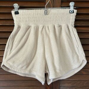 Abercrombie & Fitch Cream High Waist Shorts